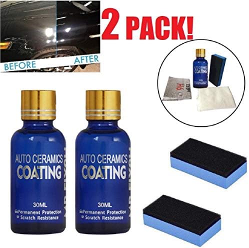 Vacally Car Ceramic Coating Nonflammable Ceramic 30Ml with 9H Hardness Super Hydrophobic Coat Care Glass Coating