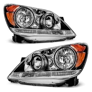 2005–2007 Honda Odyssey Black Headlight Assembly