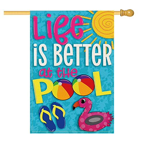 Balgardekor Life is Better at the Pool Flag 28x40