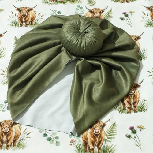 Image of Ylsteed Baby Highland Cow Swaddle Blanket and Headband Set, Newborn Receiving Blanket Swaddle Wrap for Girls and Boys, Swaddling Blankets Neutral for Newborn 32 * 32 in