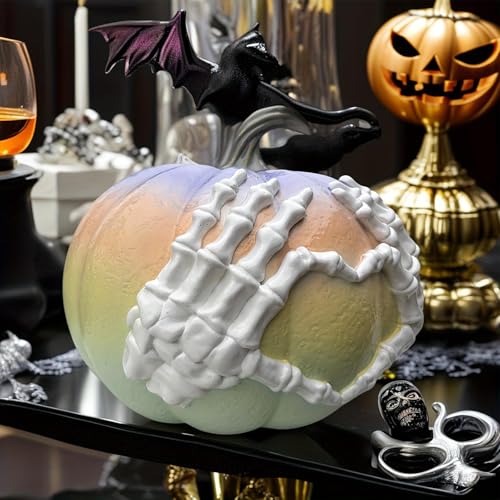 Decoraciones de Halloween para exterior e interior con esqueleto artificial 8