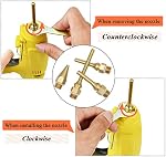 Eyech Interchangeable Hot Glue Gun Nozzles 4 Pack Copper Glue Gun Nozzle Assortment Set for Melting Glue Gun Use Craft Repair Tool