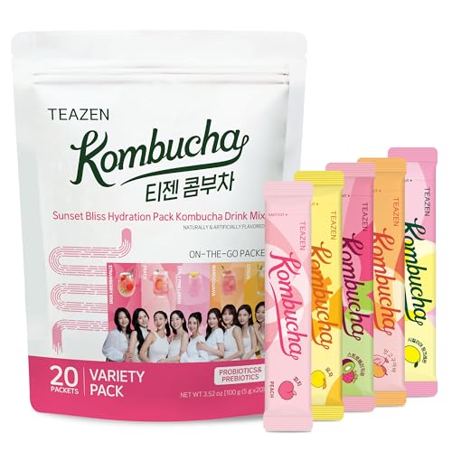 TEAZEN Kombucha Sunset Bliss Hydration Variety Pack