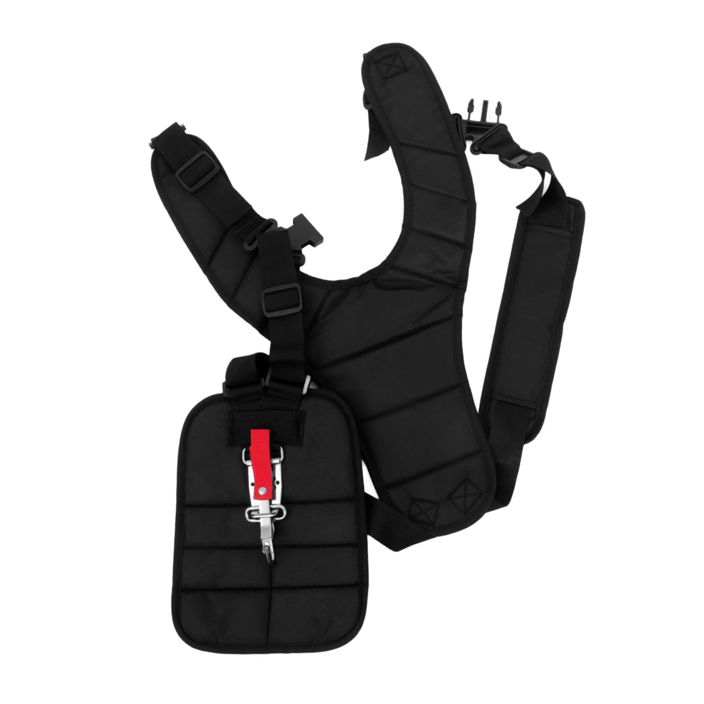 UPKOCH Arnés Doble Acolchado para Desbrozadora Cinturón y Hebilla | Nylon Negro, Hombreras Amortiguadas, Ajuste Fácil para Corte de Hierba
