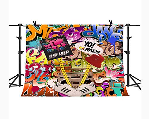Fondo Fotográfico Qian 7x5ft Graffiti miniatura 5