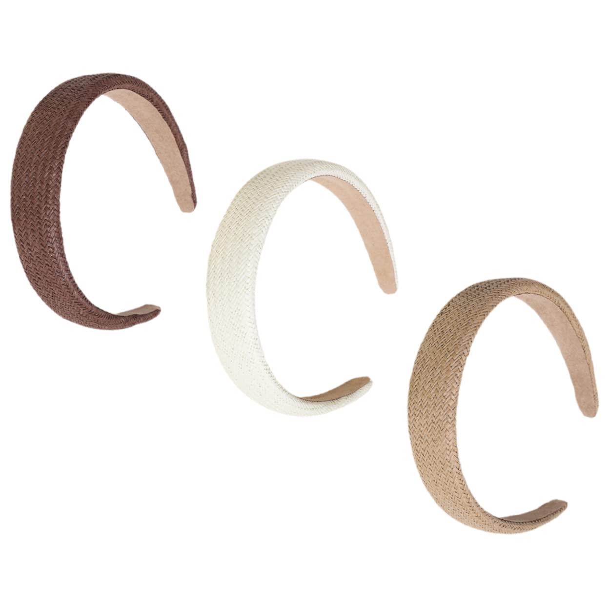 FRCOLOR 9 Pz fascia ampia fascia imbottita vimini fasce per ragazze bande barrette hair band cerchietti bambina fasce decorative da intrecciate plastica
