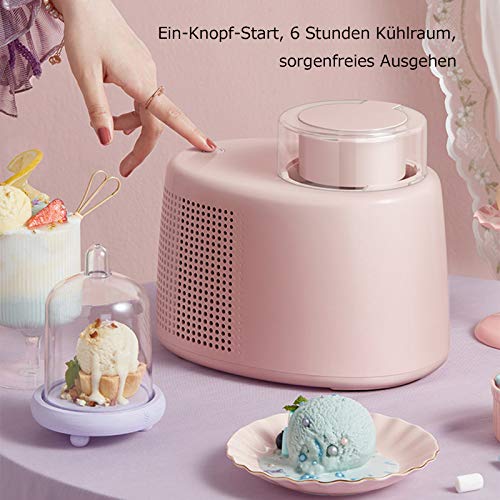 MNCYGJ Ice Cream Maker Automatisch Softeismaschine Für Zuhause 500ML Kapazität, Slush EIS Maschine Frozen Yogurt Maschine, Italienisches Gelato Sorbetmaschine,Blau – Bild 4