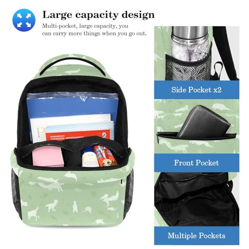 Sac à dos de grande capacité vert multicolore pour les étudiants actifs - 3