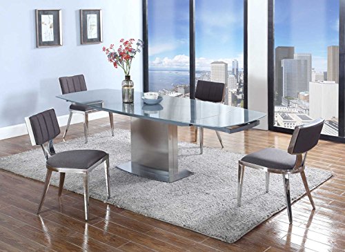 Milan Maya Grey Glass Dining Table #TOP1