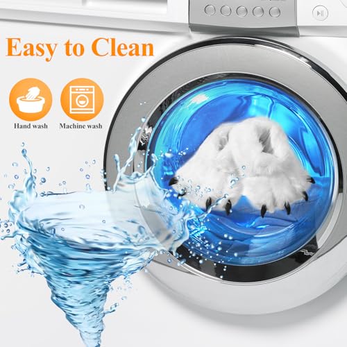 Meanplan Funny Men Slippers Winter Fluffy Animal Paw Shoes Plush Bear Shape Claw Non Slip Slippers Unisex Cute Costume House Shoes for Christmas Birthday Party Cosplay 8-10 Inch3