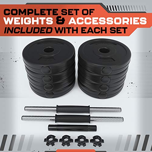 Body Revolution Halterset - verstelbare halters voor thuis, fitness-gewichtset met Barbell Link accessoires… - Afbeelding 6