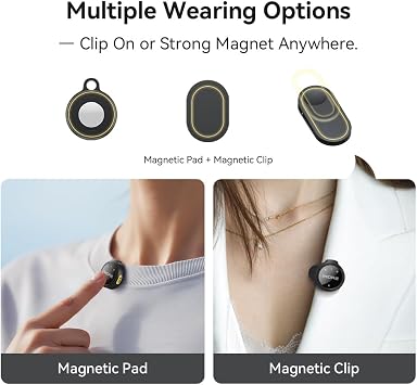 1MORE Mini Wireless Microphone (2 TX + 2 RX), Wireless Lavalier Microphone for iPhone/Android, High Fidelity Audio, Noise Cancellation, 18H Playing time, Mini Video Recording Mic for vlog, Streaming