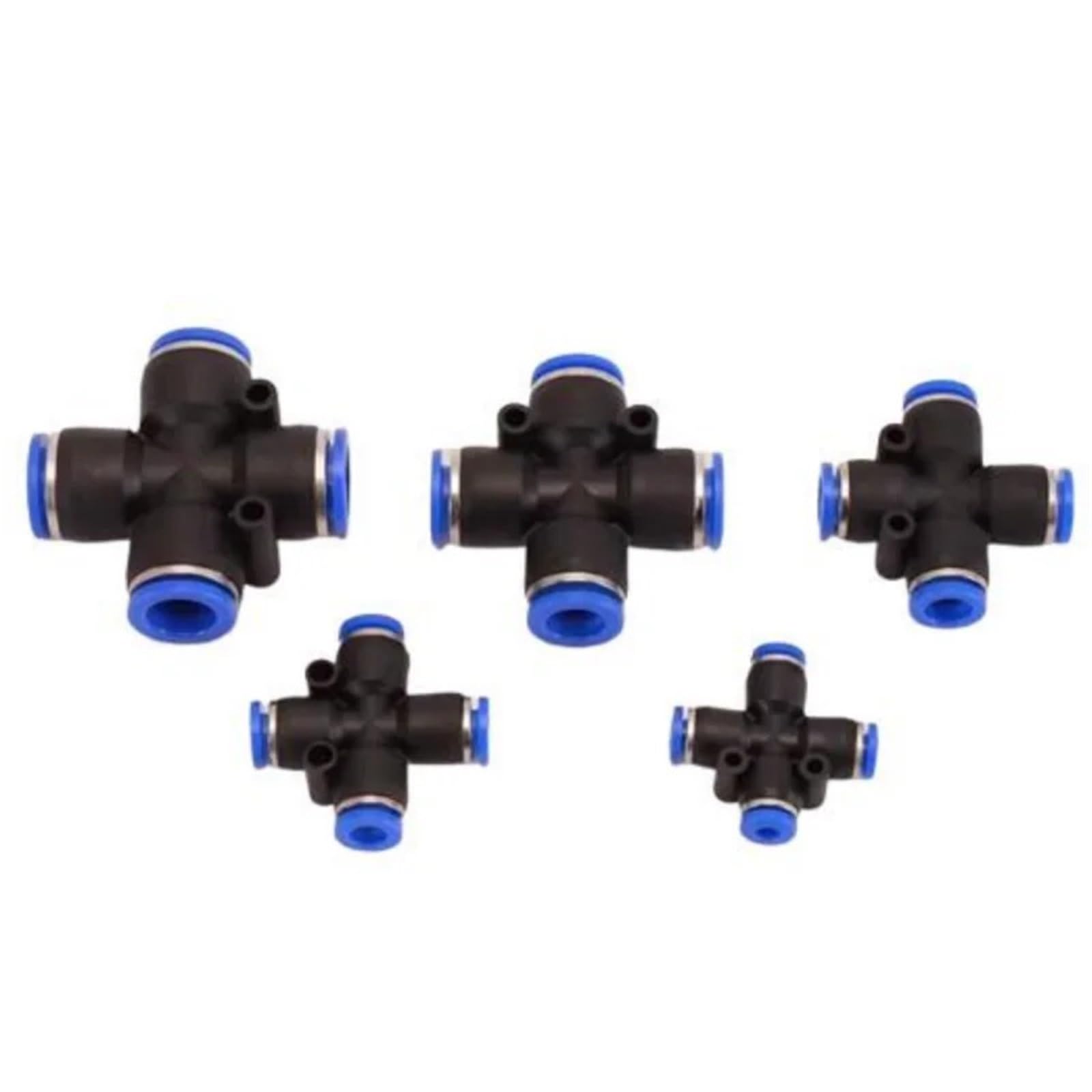 Conector rápido neumático de cuatro vías, accesorios PZA-04 a PZA-12, 10/20 piezas