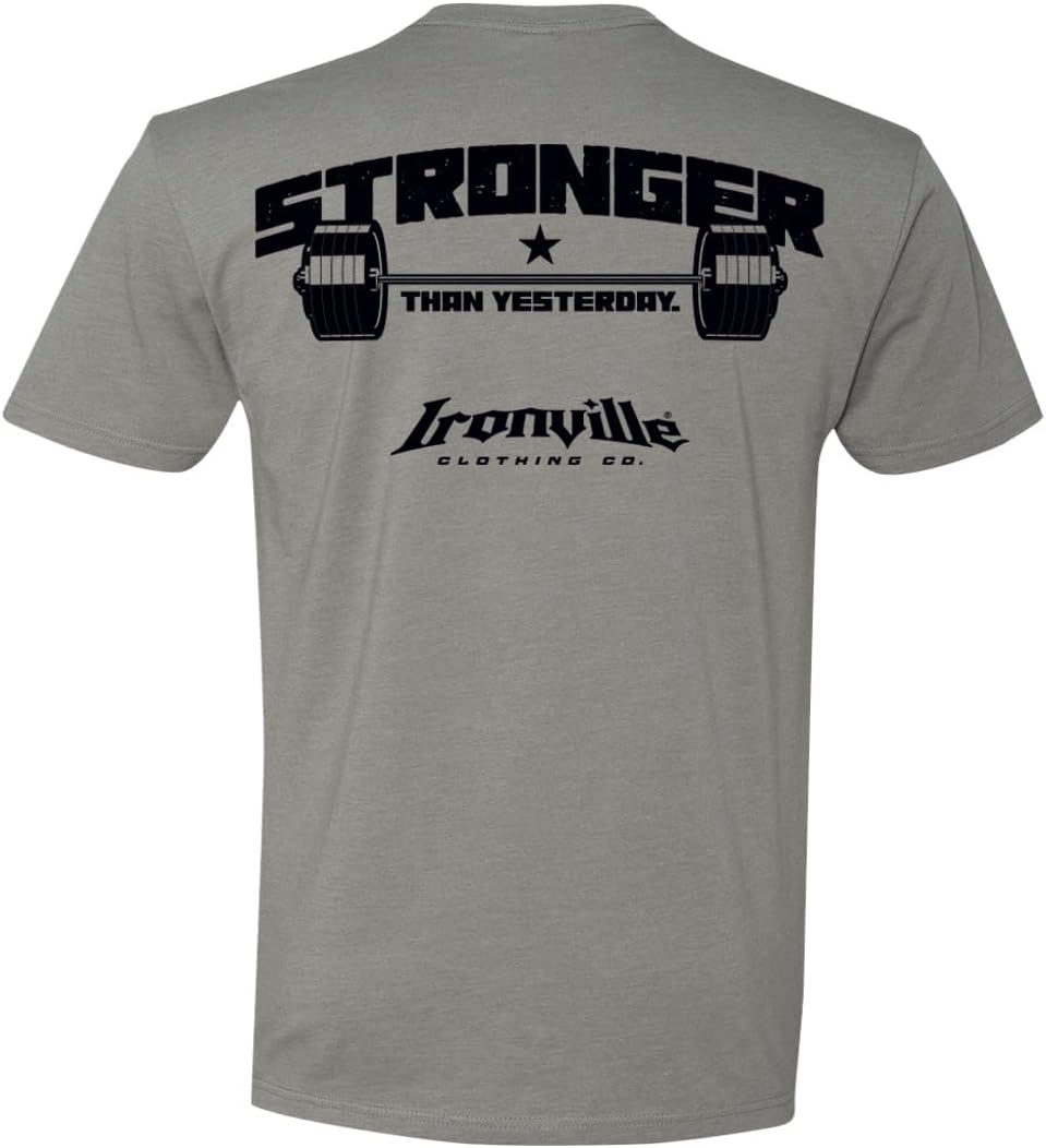 Ironville Stronger Than Yesterday Weightlifting Soft Blend T Shirt