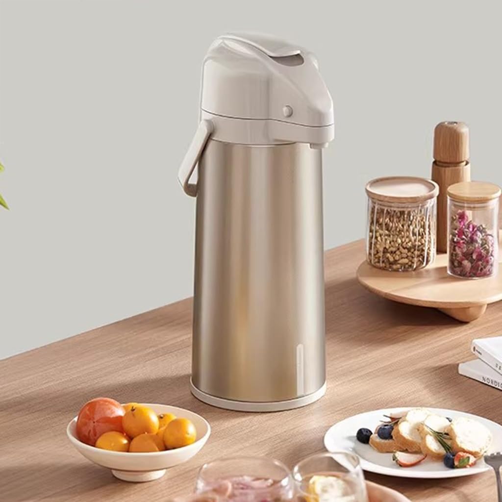Termo de café y té, dispensador de bomba de doble pared aislada para agua caliente, gran capacidad para conferencias y eventos
