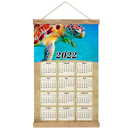 Maldives Imprimer Affiche Murale Posters Ccalendrier 2022 12 Mois Peinture Décorative Suspendus Toile Bois 20,4 'x 13,1' GL-Maldives-3745