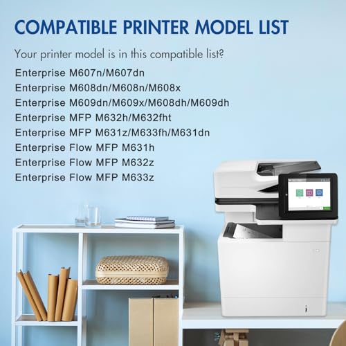 Image of 37A CF237A Black Toner Cartridge for 37X CF237X 2-Pack M607 M608 M609 | Compatible for HP 37A 37X Toner Cartridge for Enterprise M607n M607dn MFP M631 M632 M633 M608n M608dn Series Printer