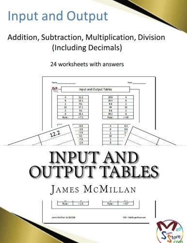 Buy Input and Output Addition, Subtraction, Multiplication, Division ...