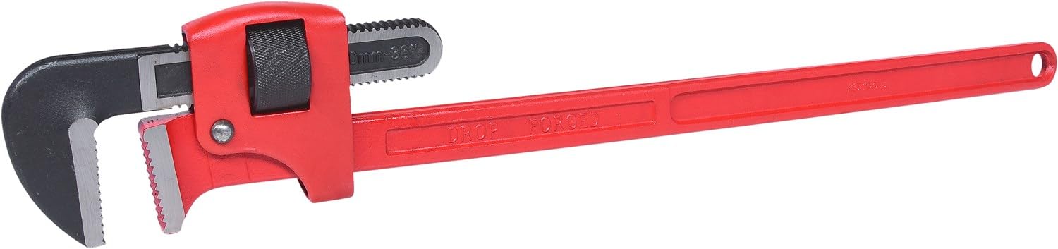 KS Tools 114.0036 - Llave Stillson, gancho y mango, forjado en estampa, modelo extra pesado, pulido (tamaño: 3.1/2") | Llave para tubos tipo STILLSON, 36'' - 900 mm