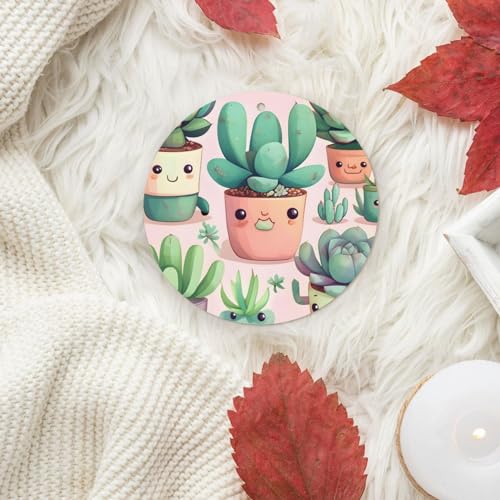 Hojas perfumadas para auto con diseño suculenta miniatura 6