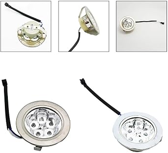 2PCS Range Hood LED Light Stainless Steel 220V Round [Energy Class A]