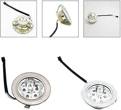 2PCS Range Hood LED Light Stainless Steel 220V Round