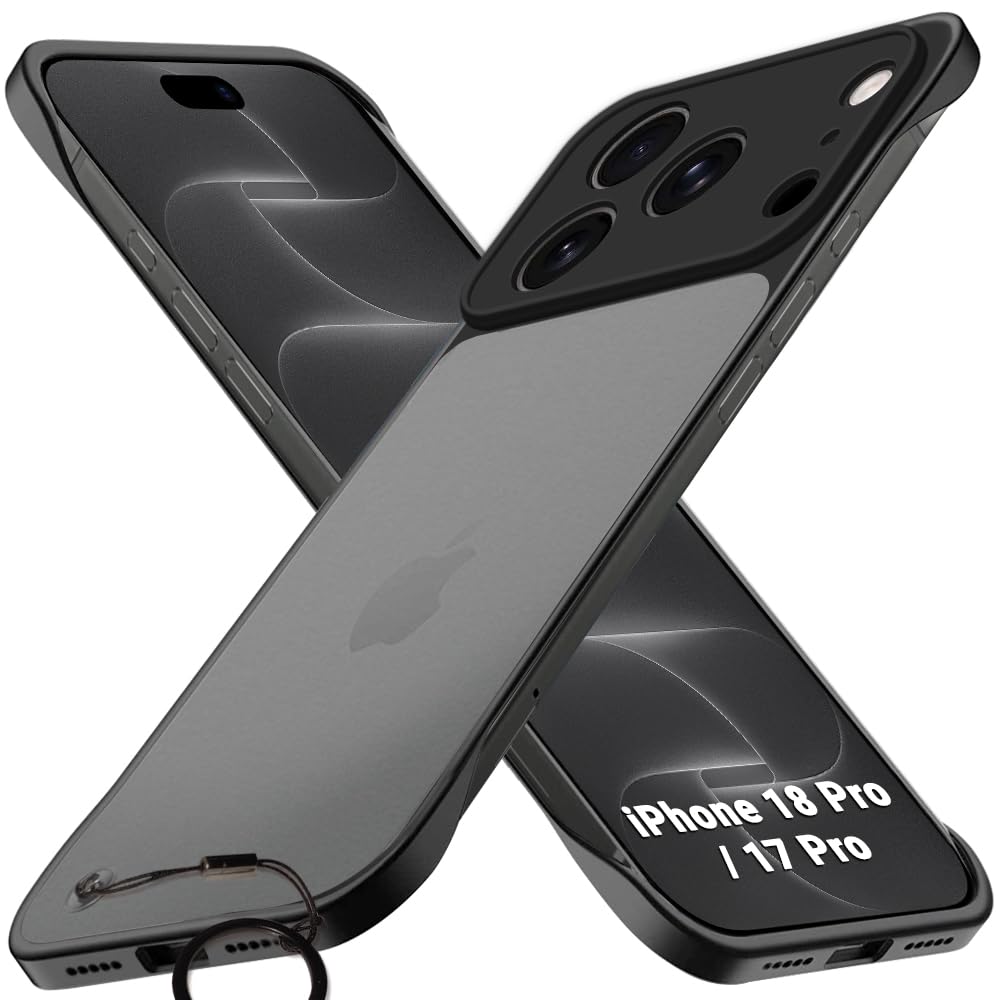 TheGiftKart Hybrid Ultimate Slim Back Case Cover for iPhone 17 | Lightweight Profile | Frosted Matte Translucent Hard Back Case Cover for iPhone 17 (PC & TPU, Black Sides) — Amazon image 11