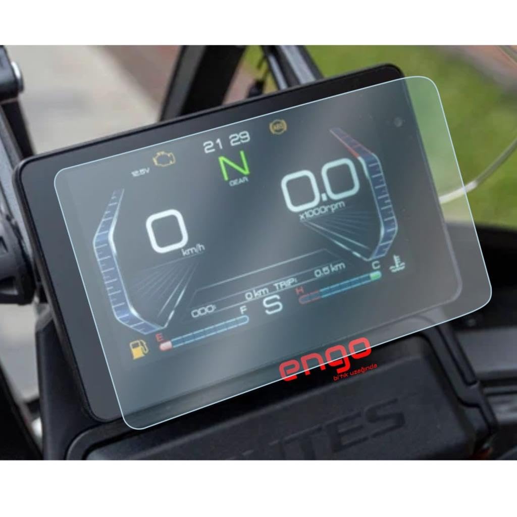 Engo Zontes Zt-350V1 İle Uyumlu Ekran Koruyucu Tft Dijital Gösterge Paneli 9h Nano Esnek Cam Koruma