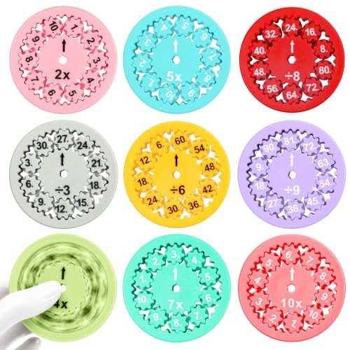 KatchOn 9 Pcs Math Fidget Spinners, Multiplication & Division Party Favors