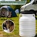 FIXKRAFT Weithalsfass Lebensmittelecht 30L Futtertonne Hund Gärbehälter Futter Tonne mit Deckel Maischefass Schraubdeckel 30 Liter Camping Kanister Gärfass (Weiß)