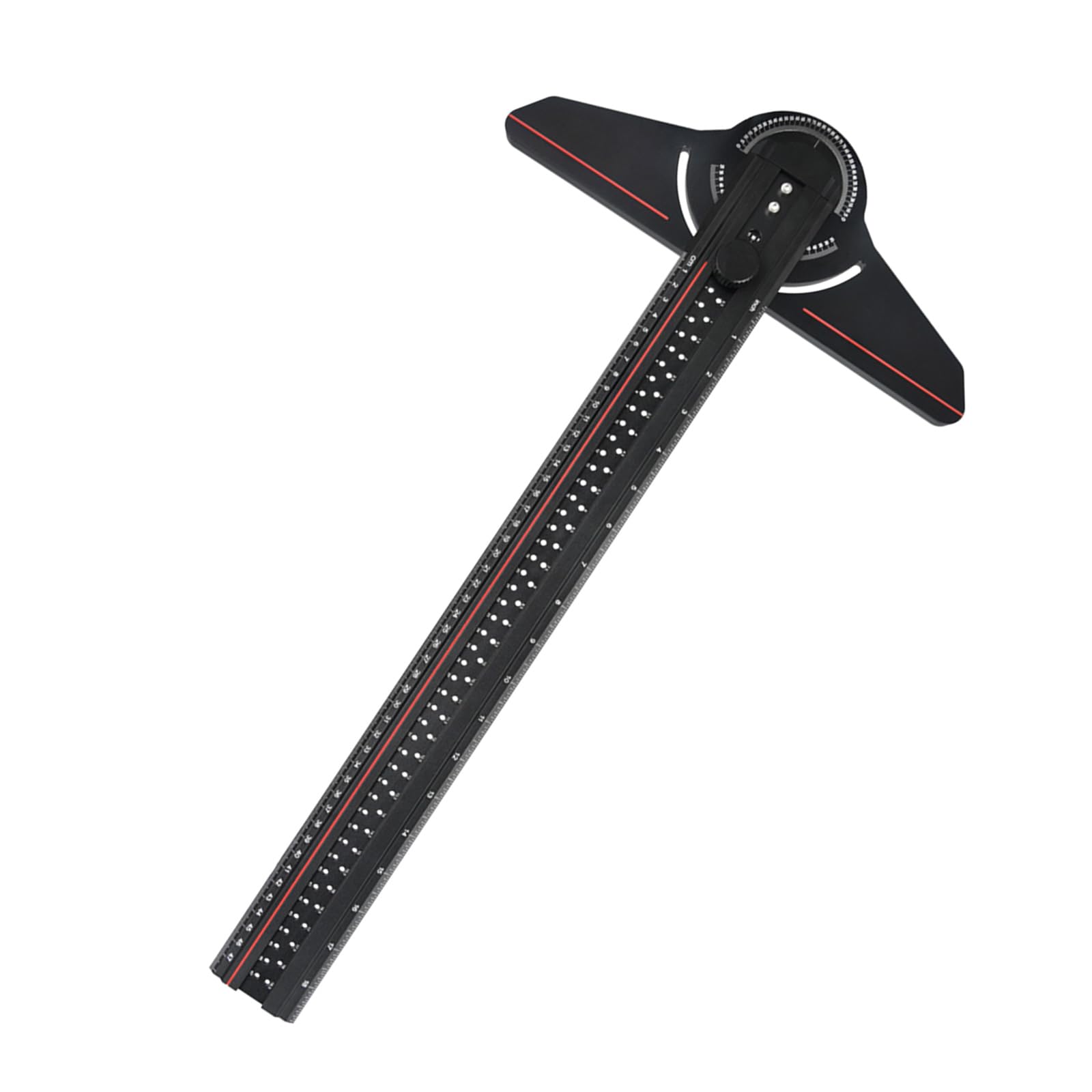 Msioytog Black Multifunctional Protractor For Construction Angles Finder T Ruler Woodworking Scriber Marking Line Ruler Measuring Tool Lightweight Measuring Instrument