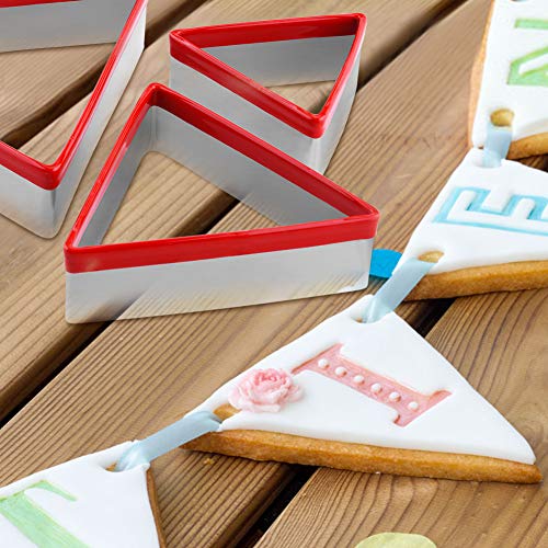 Fasaka 3-Piece Triangle Cookie Cutters Set 2.5” -3.5” – 4.5” Heavy Duty Baking Pastry Set For Decorating Cup Cake And Making The Pies #TOP5