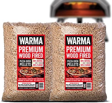 2 x 10kg Bags of Eco Premium Pizza Oven Wood Pellets 100% Natural - Easy to Light & Store - Suitable for Outdoor Garden Cooking Pellet Operated Stoves Wood Fired Pizza Ovens & Grills