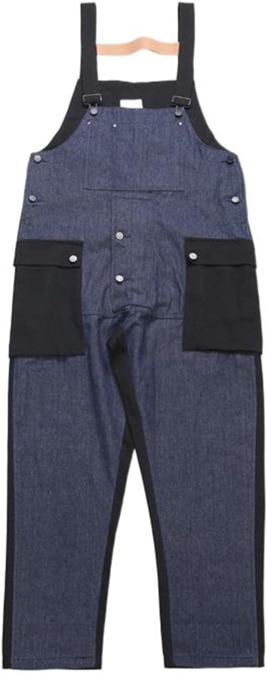 Japanese-style Casual Overalls Straight-leg Workwear Jumpsuit Men