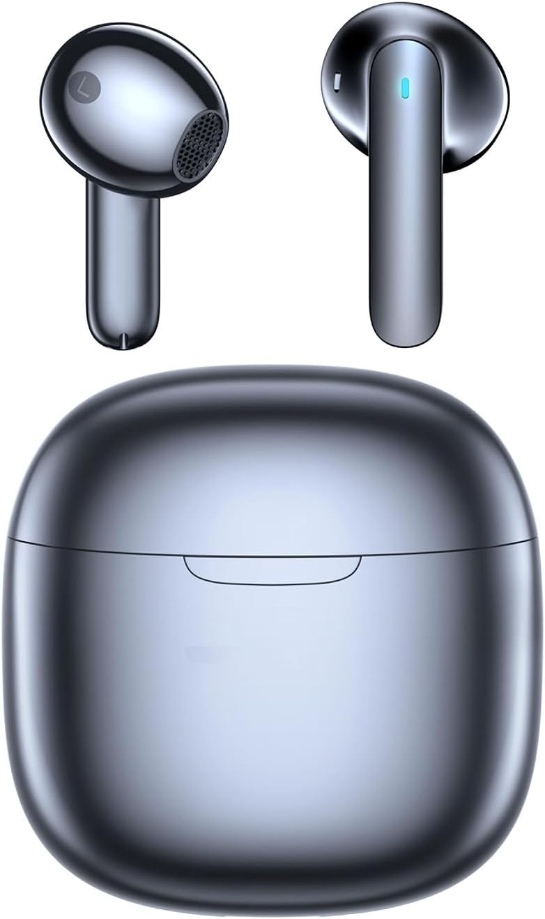 Wireless Earbuds, Bluetooth 5.3 Headphones with 4 ENC Noise Cancelling Mics, HiFi Stereo Deep Bass, 40H Playtime, IPX6 Waterproof, USB-C Charging, Compatible for iPhone Android, Black