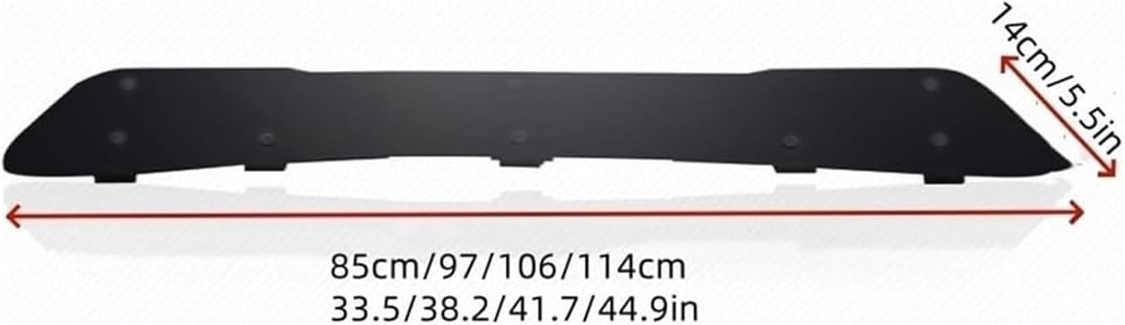 Moderner Dachwindabweiser, Dachgepäckträger-Windschutzscheibenabdeckung, Geräuschreduzierender Dachgepäckträger-Luftabweiser,(114CM-44.9IN)