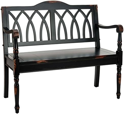 Safavieh American Homes Collection Benjamin Distressed Black Bench