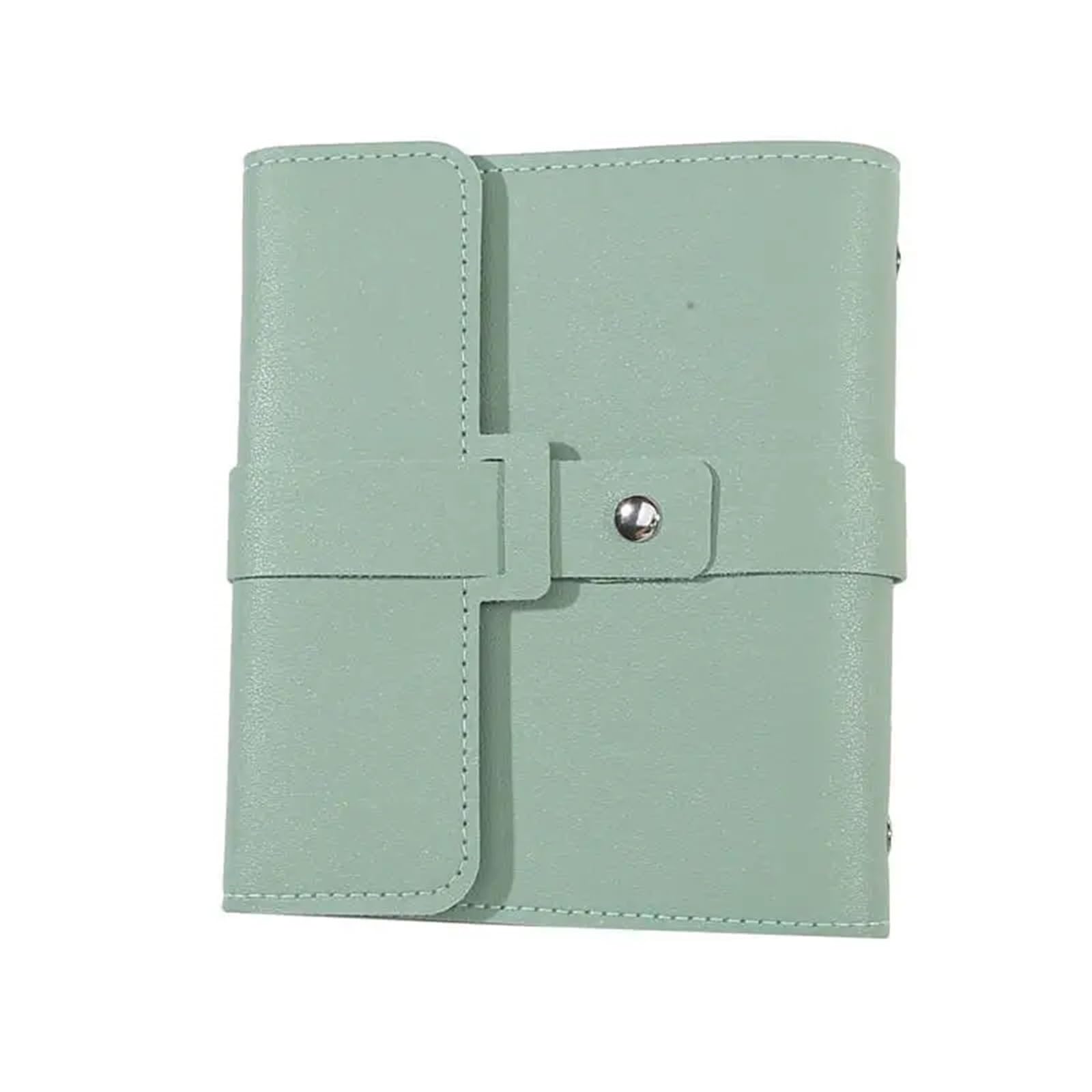 FDzkrtvm Transparent Jewelry Storage Book, PU Leather Multi-layer Book Type Ear Stud Organizer For Earrings Rings Multicolor(Light Green)