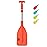 OCEANBROAD Telescoping Emergency Paddle 21\'\'-42\'\'Assembling Required Collapsible Paddles Aluminium Shaft for Kayaking Boating Canoeing River Tubing, Orange, 1 Paddle