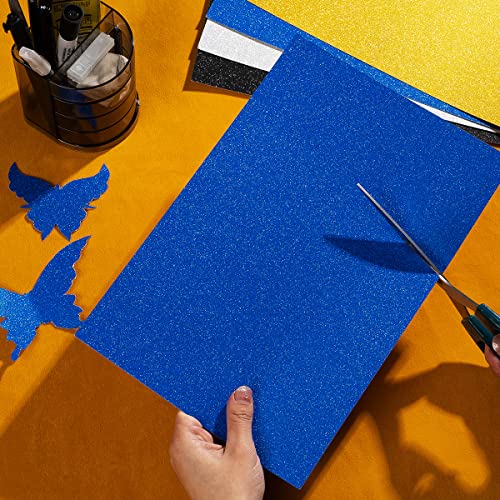 20 Sheets Glitter Cardstock Blank Thick Paper Cards For Diy Birthday, Wedding Party Supplies, Invitation Cards Making, 8 X 12 Inches (Blue, 8X12 Inches) #TOP3