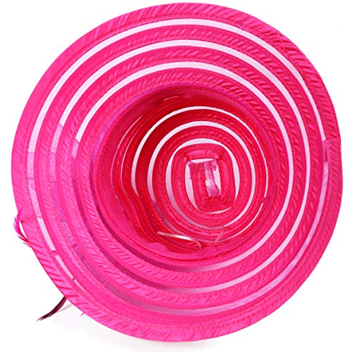 HISSHE Sweet Cute Cloche Oaks Church Dress Bowler Derby Wedding Hat Party S606-A (Floral Rose)