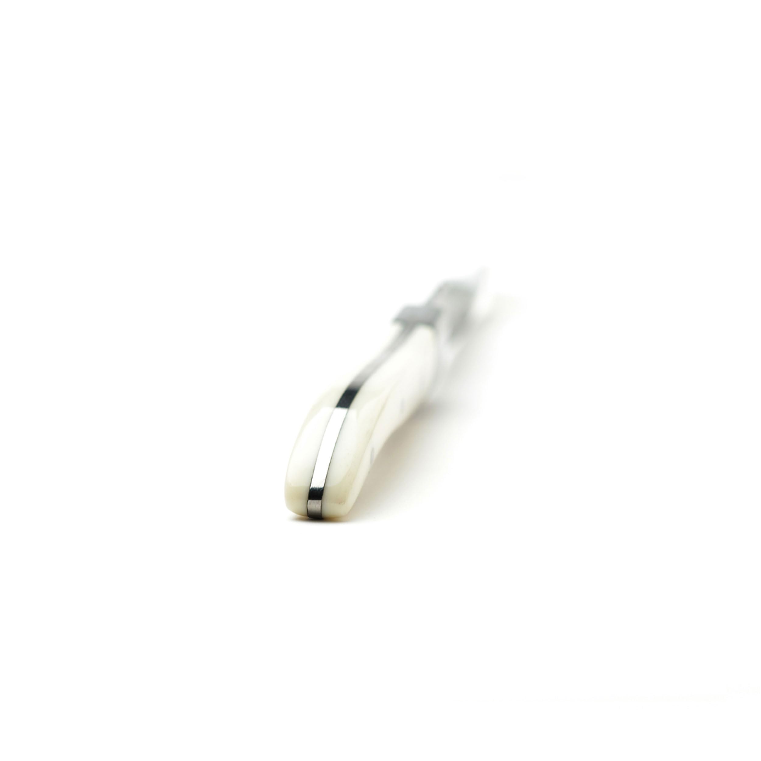 COMAS CHULETEROS HQ Set 6 COLTELLI Steak MICROSEGHETTATO ACR Manico White