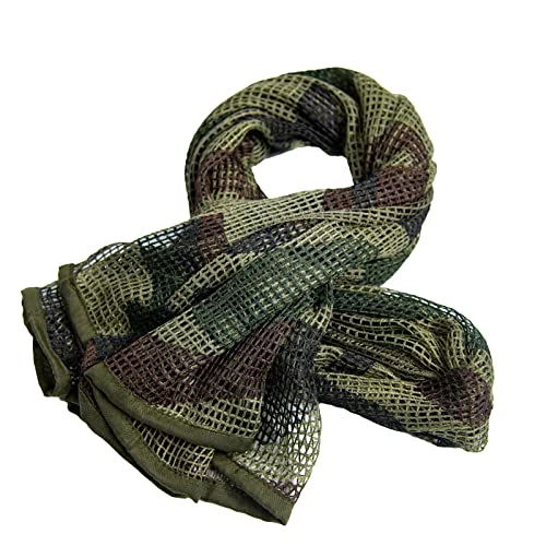 Hyout Tactical Military Neck Scarves Woodland Camo Scarf Sniper Veil Desert Shemagh For Wargame Outdoor Sports, Medium Size #TOP22