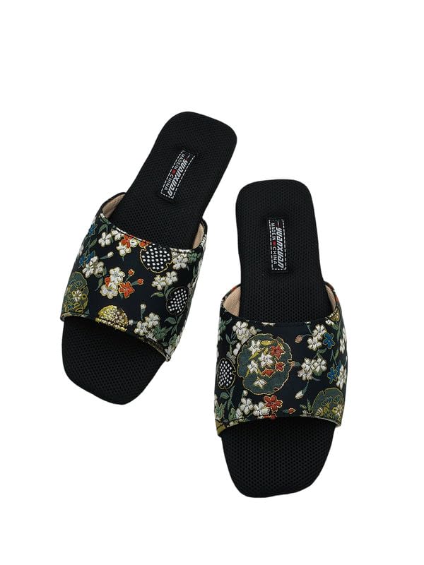Women's Floral Print Peep-toe Slipper House Slippers - Enjoy breathable comfort with these stylish slides