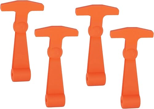 Selaginella Orange Replacement Yeti Coolers Latches 4 Pack, T-Latches Made of Silicone Rubber Compatible with Yeti and Rtic Cooler Accessories