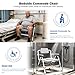 NnsZenith Heavy-Duty Large Bone Bedside Commode, 800lbs Weight Capacity & Extra-Wide Padded Seat, Adjustable Height Folding Toilet Chair for Seniors,Disabled, Patient Home Care