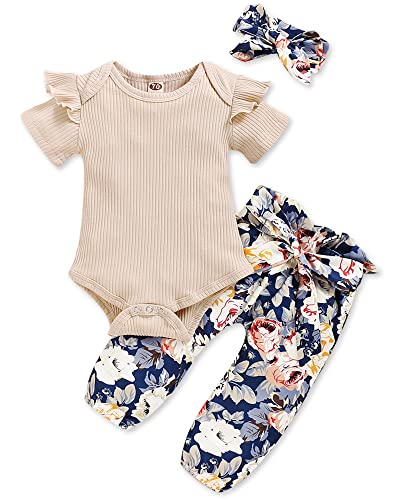 Infant Baby Girl Clothes Newborn Girl Outfit Long Sleeve Romper Pants Set Cute Baby Clothes for Girls Fall/Winter