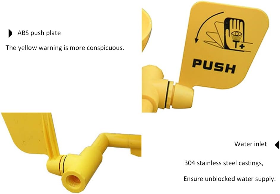 Emergency Eyewash Station, Vertical Eyewash Equipment, Carbon Steel Abs Coating, for Factory, Laboratory