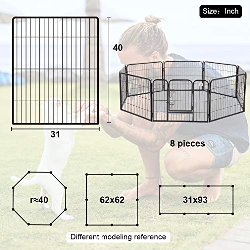 BestPet Dog Pen Extra Large Indoor Outdoor Dog Fence Playpen Heavy Duty