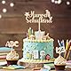 Tortendeko Einschulung, Holz Hurra Schulkind Tortendeko, Kuchen Deko Einschulung, Cake Topper Schulkind Kuchen Deko Torten Topper ABC 123 Kuchendeko Schulanfang für Mädchen Junge Schuleinführung Party